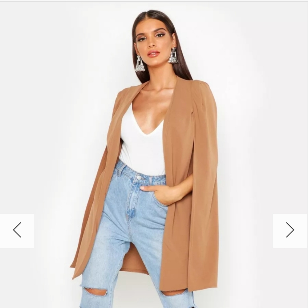 Boohoo Brown Cape